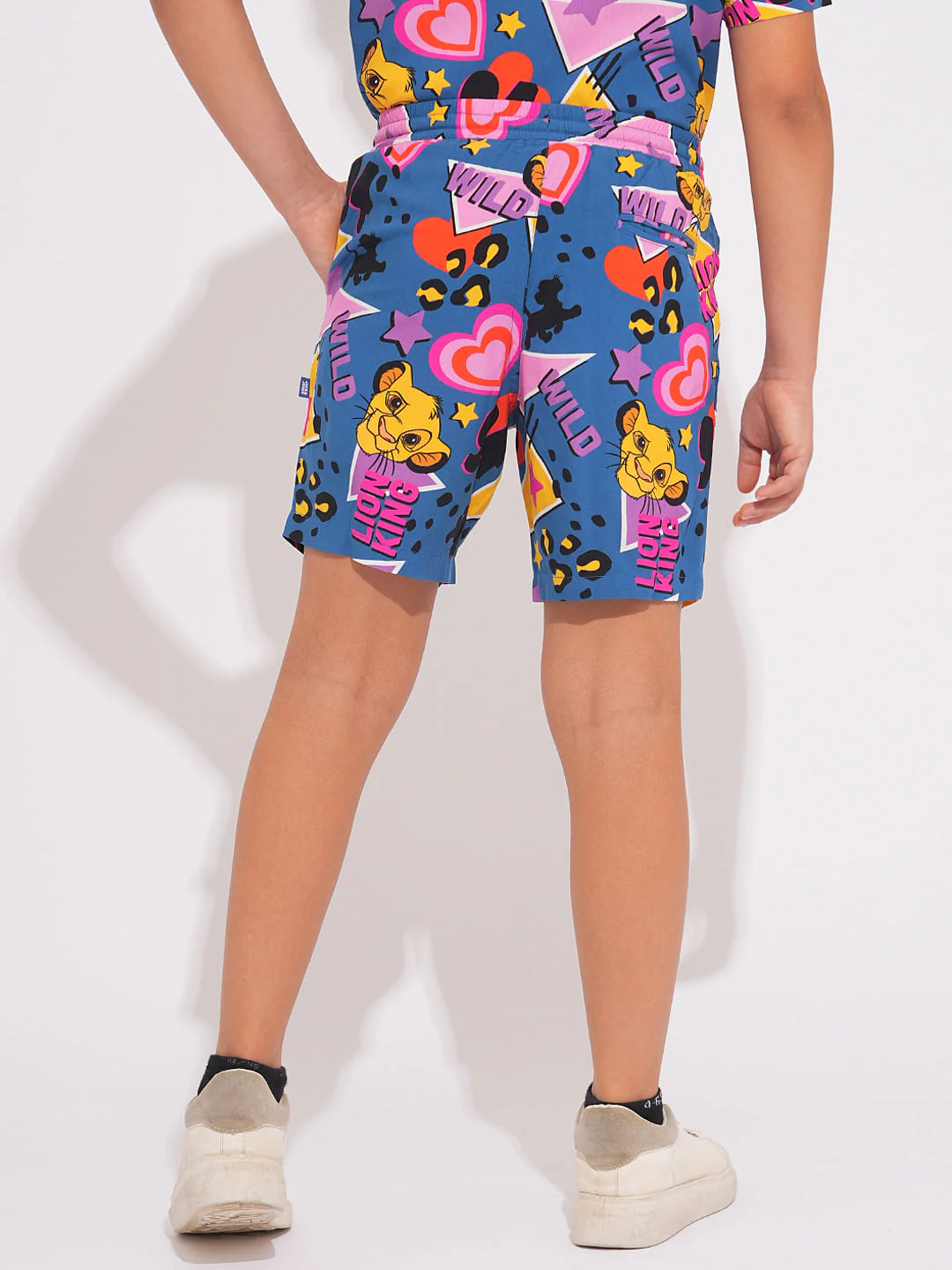 LION KING Blue Printed Co-ord Set Shorts - Image 4