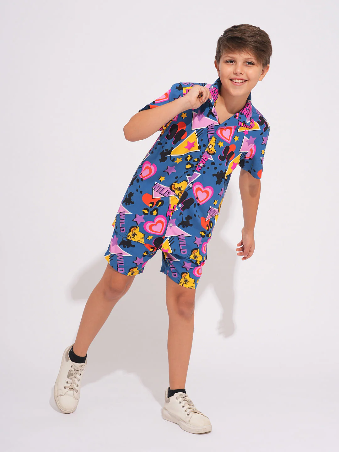 LION KING Blue Printed Co-ord Set Shorts - Image 5