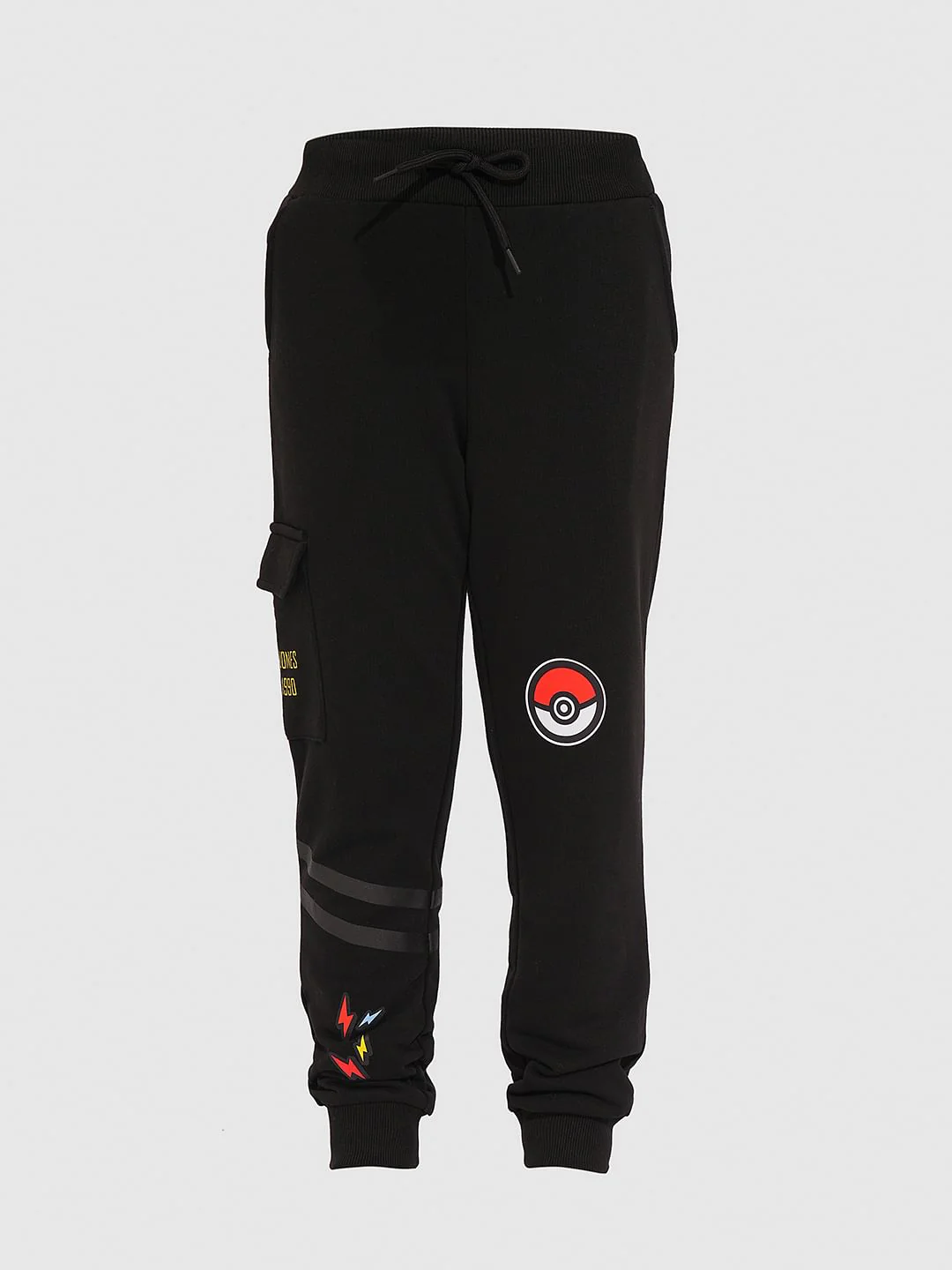 Pokemon Black Printed Co-ord Set Joggers - Image 7