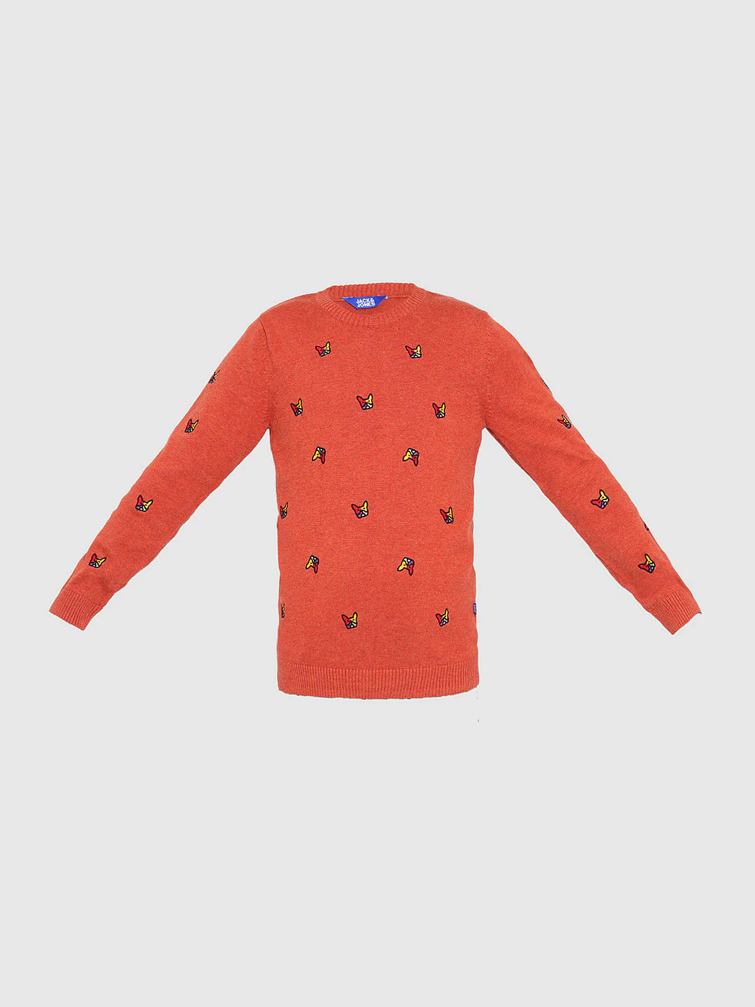 Boys Rust Frenchie Doggo Print Pullover - Image 7