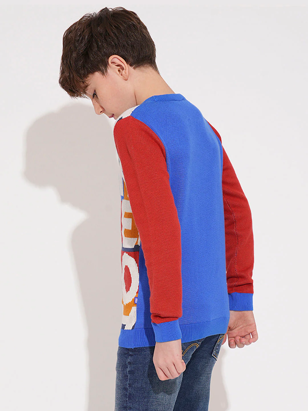 Boys Red Logo Print Pullover - Image 4