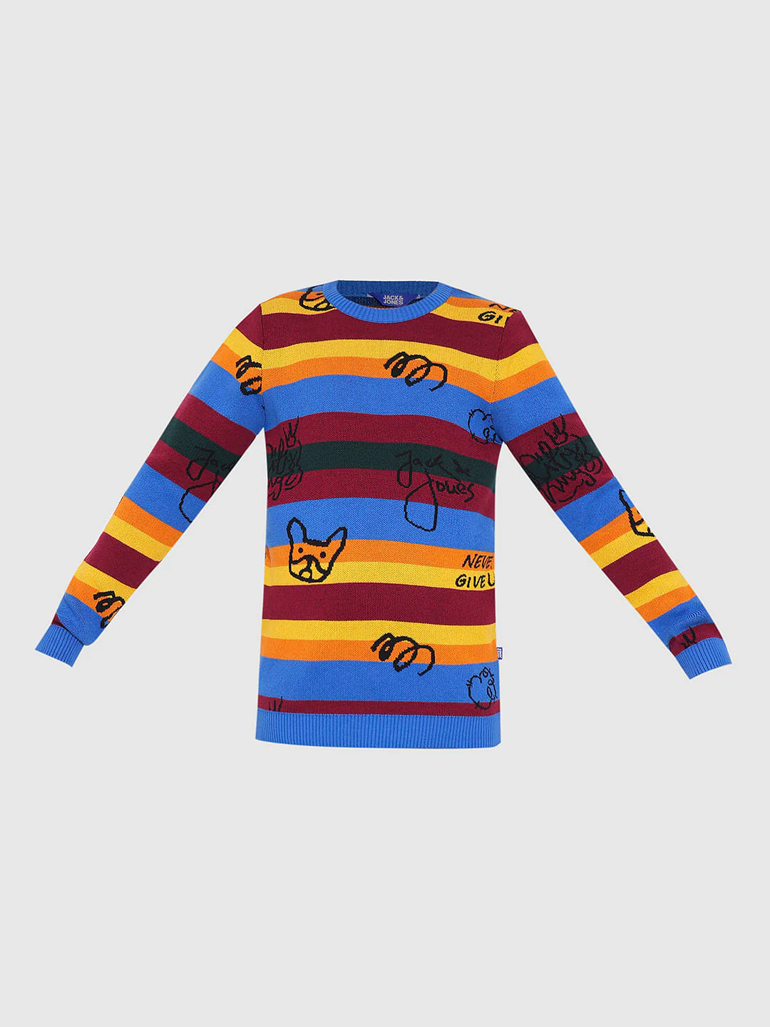 Multi-Colour Striped Knitted Sweater - Image 7