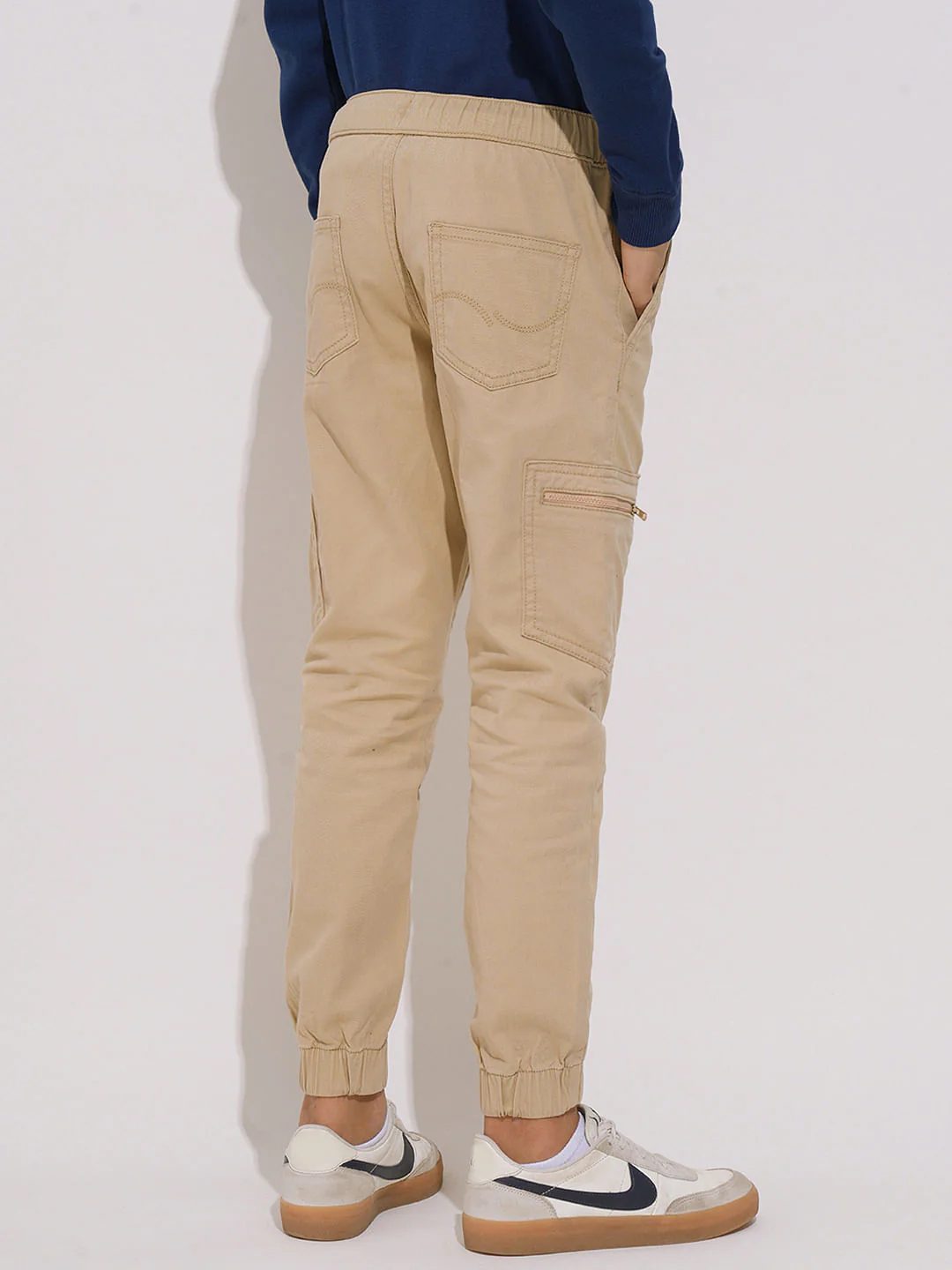 Boys Khaki Cotton Cargos - Image 4