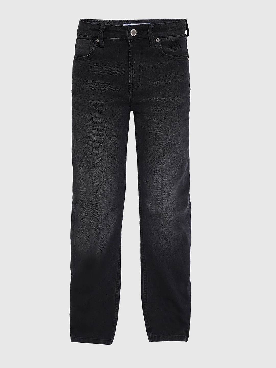 Boys Black Mid Rise Bootcut Jeans - Image 7