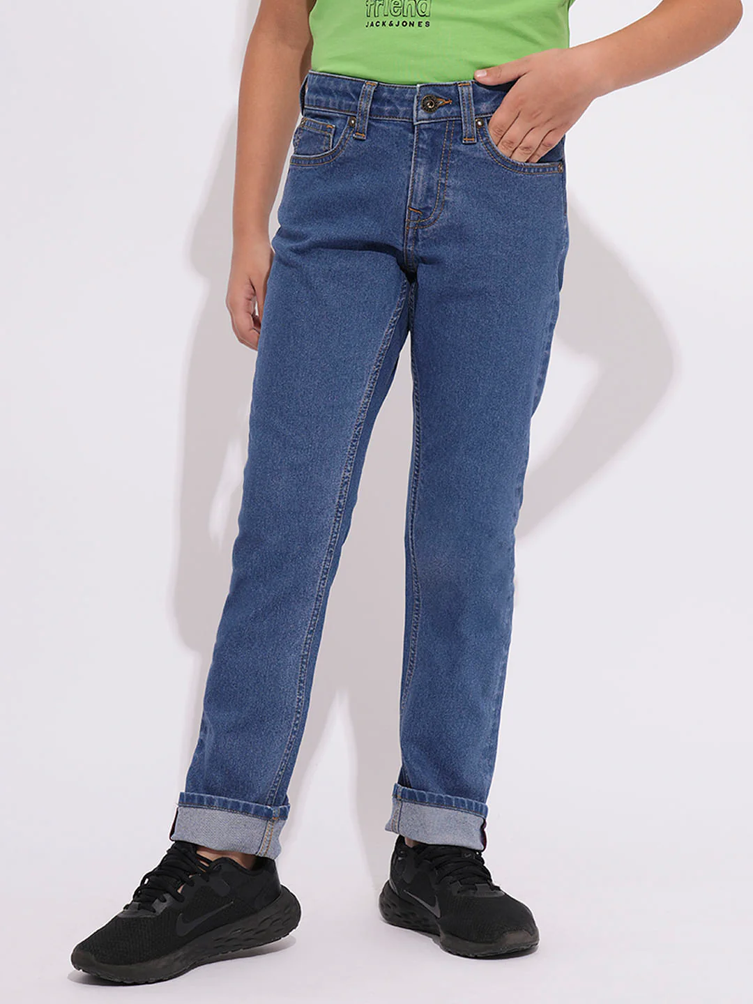 Light Blue Mid Rise Regular Fit Jeans - Image 2