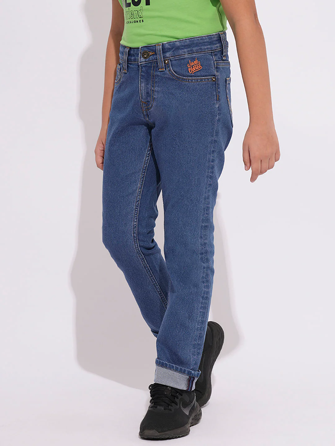 Light Blue Mid Rise Regular Fit Jeans - Image 3