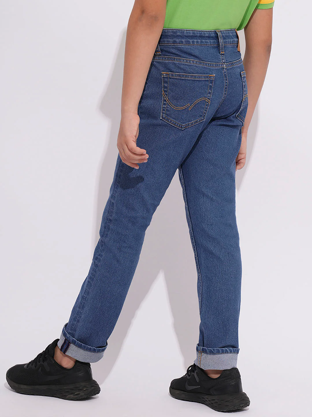 Light Blue Mid Rise Regular Fit Jeans - Image 4