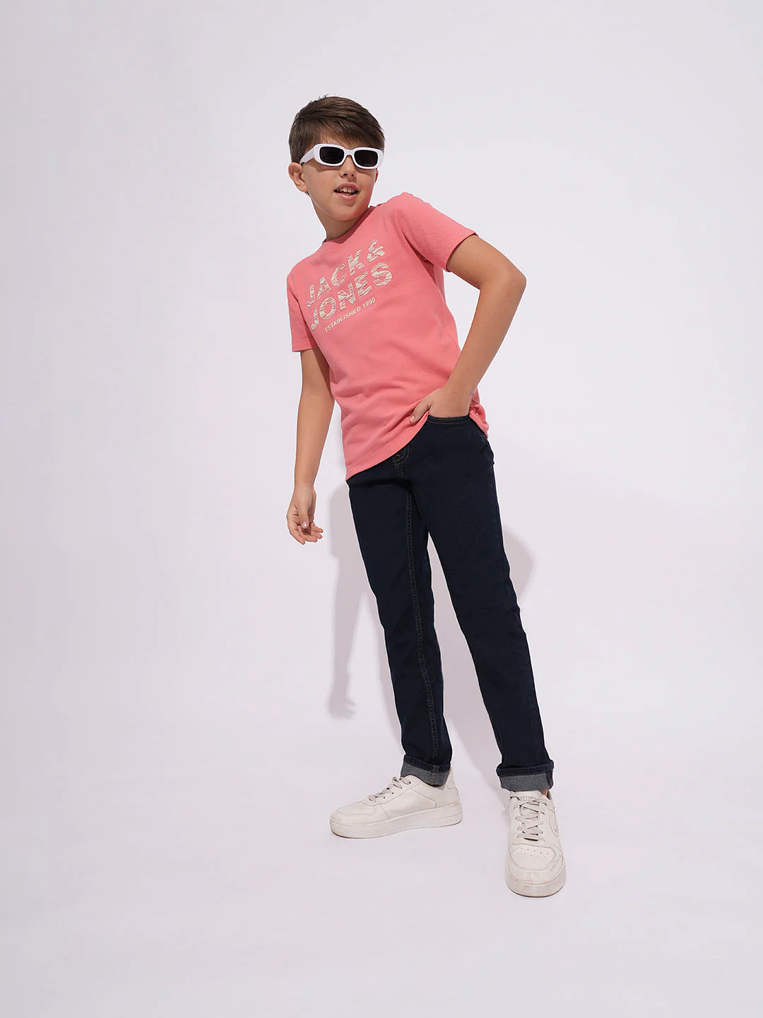Dark Blue Mid Rise Regular Fit Jeans
