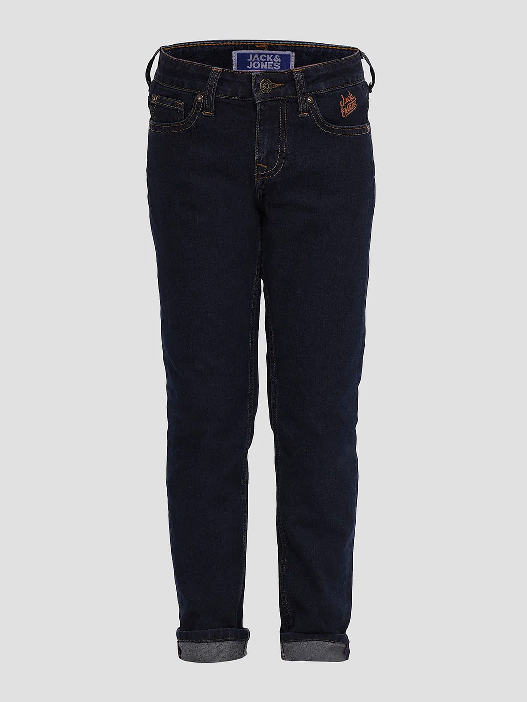 Dark Blue Mid Rise Regular Fit Jeans - Image 7