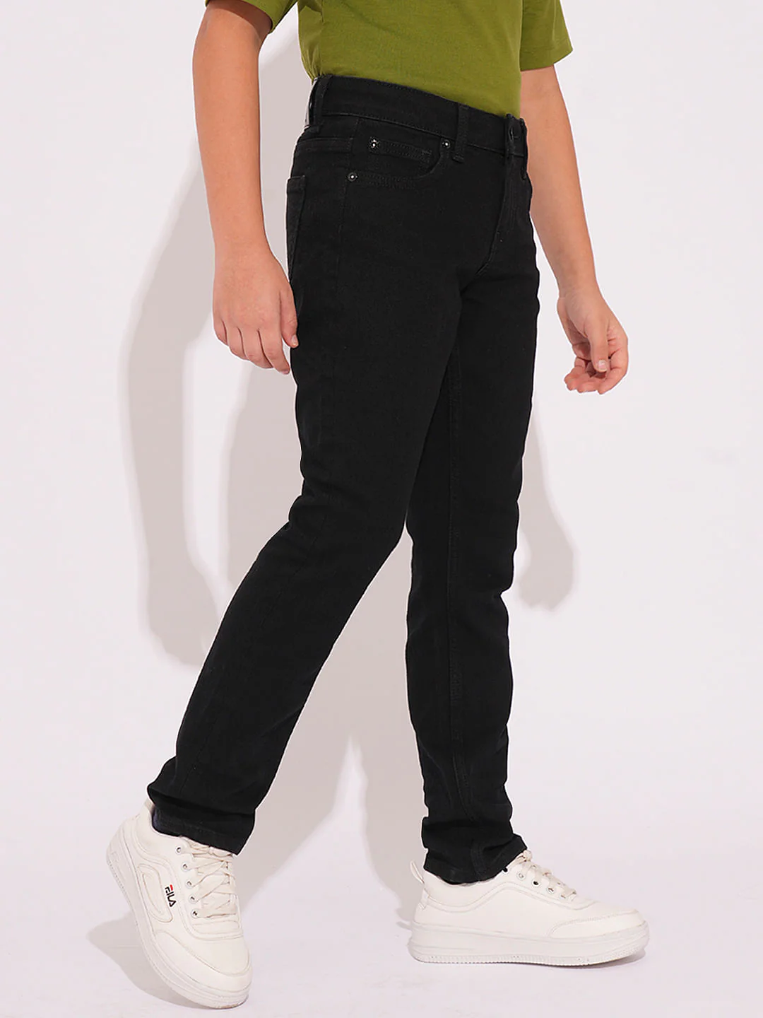 Boys Black Clark Regular Fit Jeans - Image 3