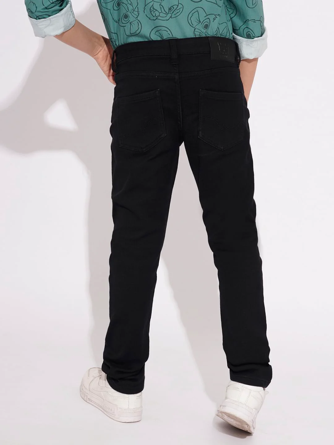 BOYS Black Mid Rise Clark Regular Fit Jeans - Image 4