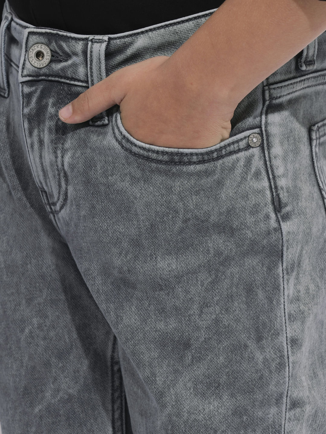 Grey Washed Clark Regular Fit Jeans - Image 6