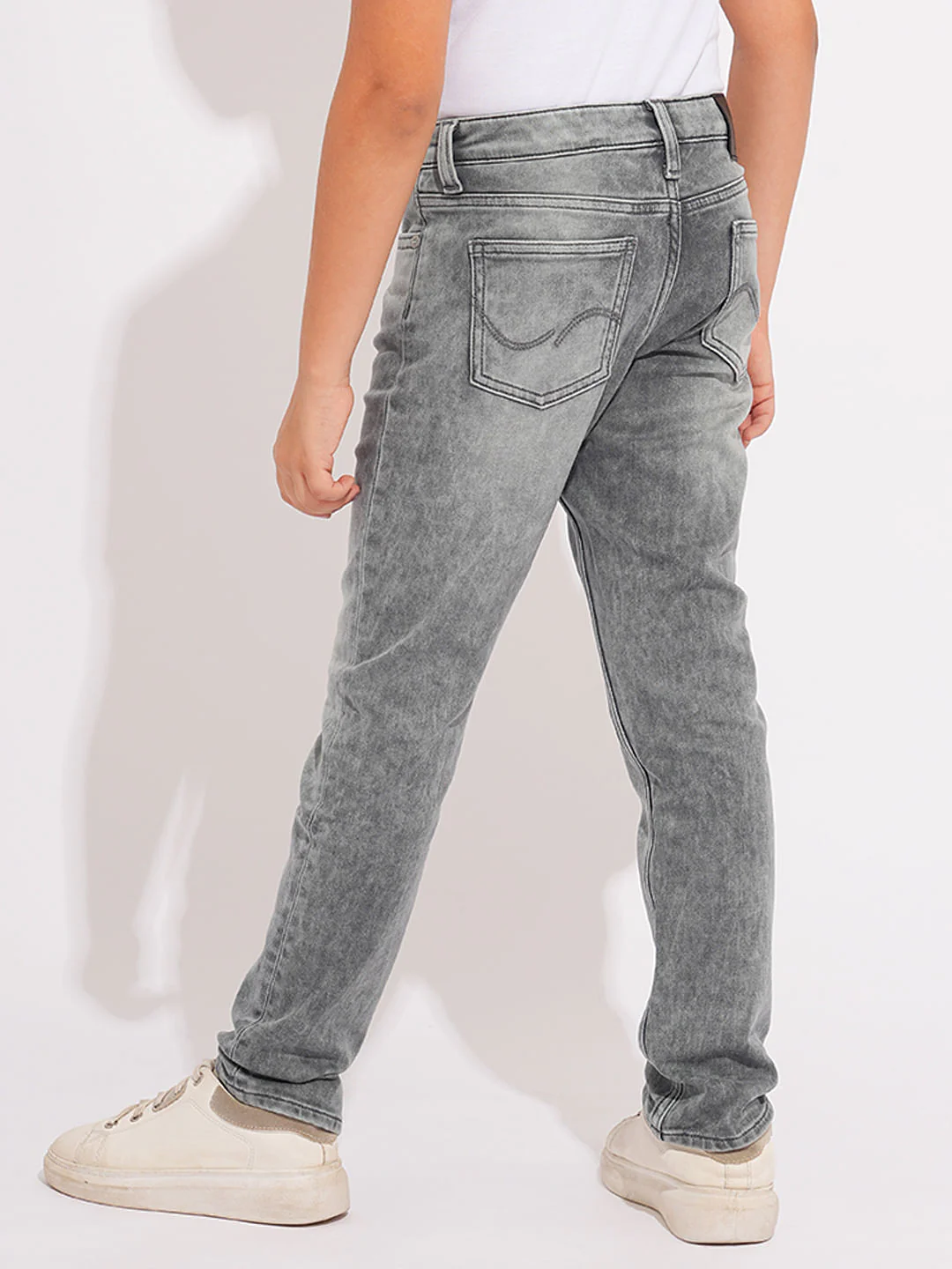 Grey Washed Clark Regular Fit Jeans - Image 4
