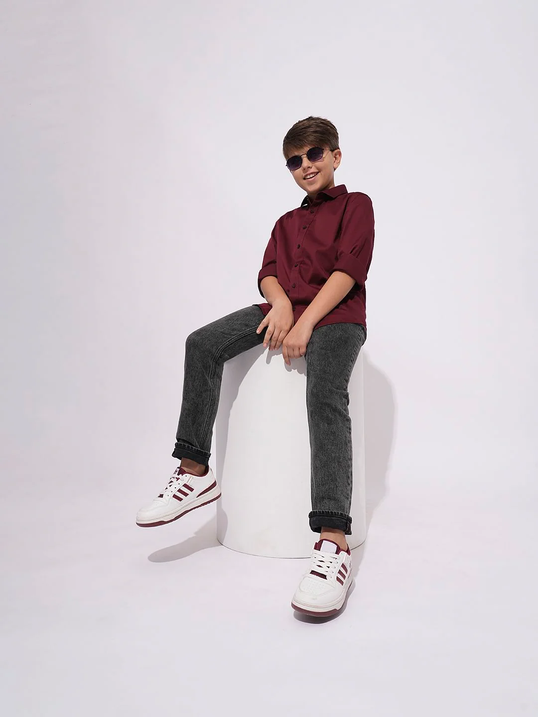 Dark Grey Washed Clark Regular Fit Jeans