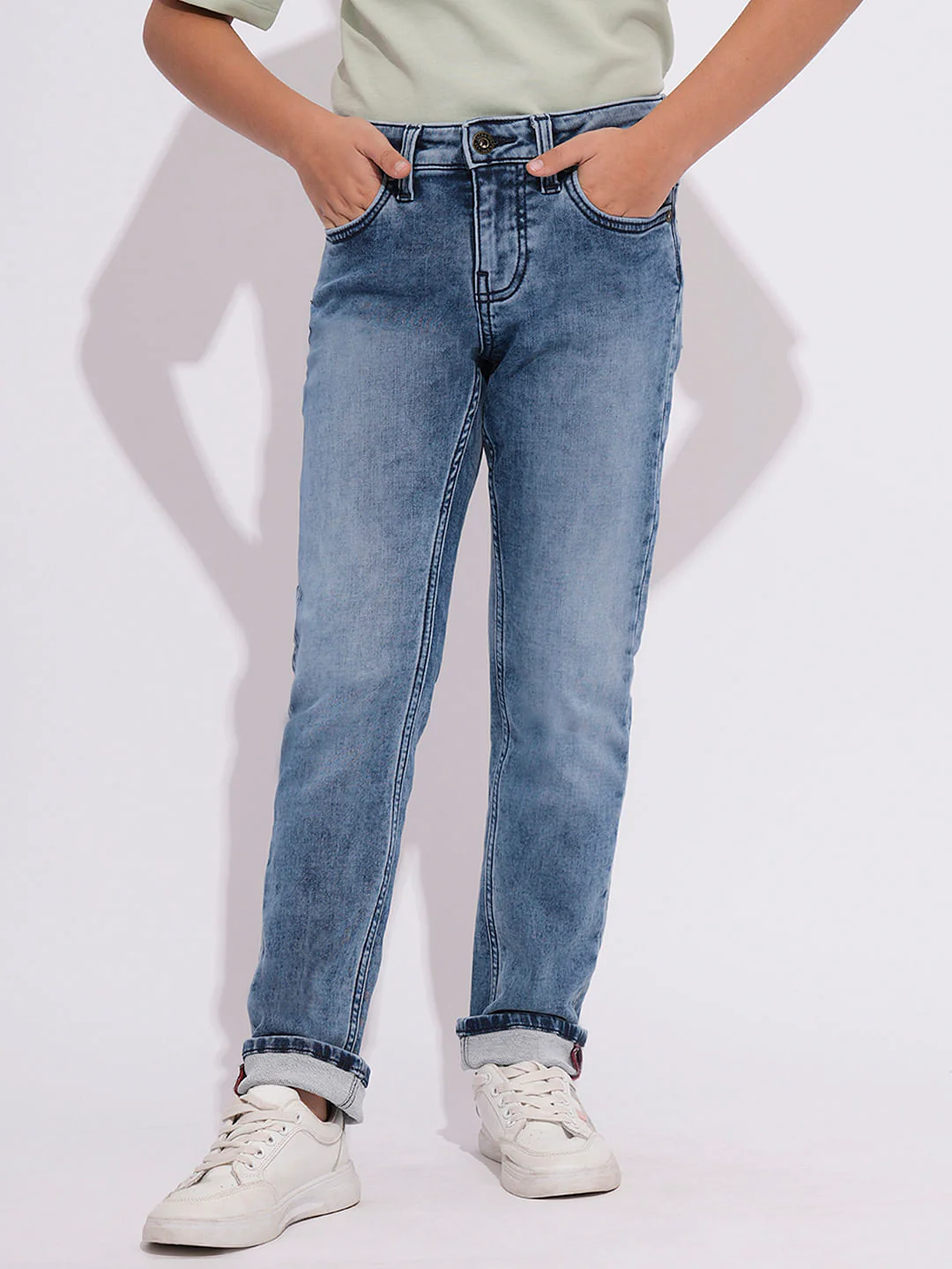Blue Washed Clark Regular Fit Jeans - Image 2
