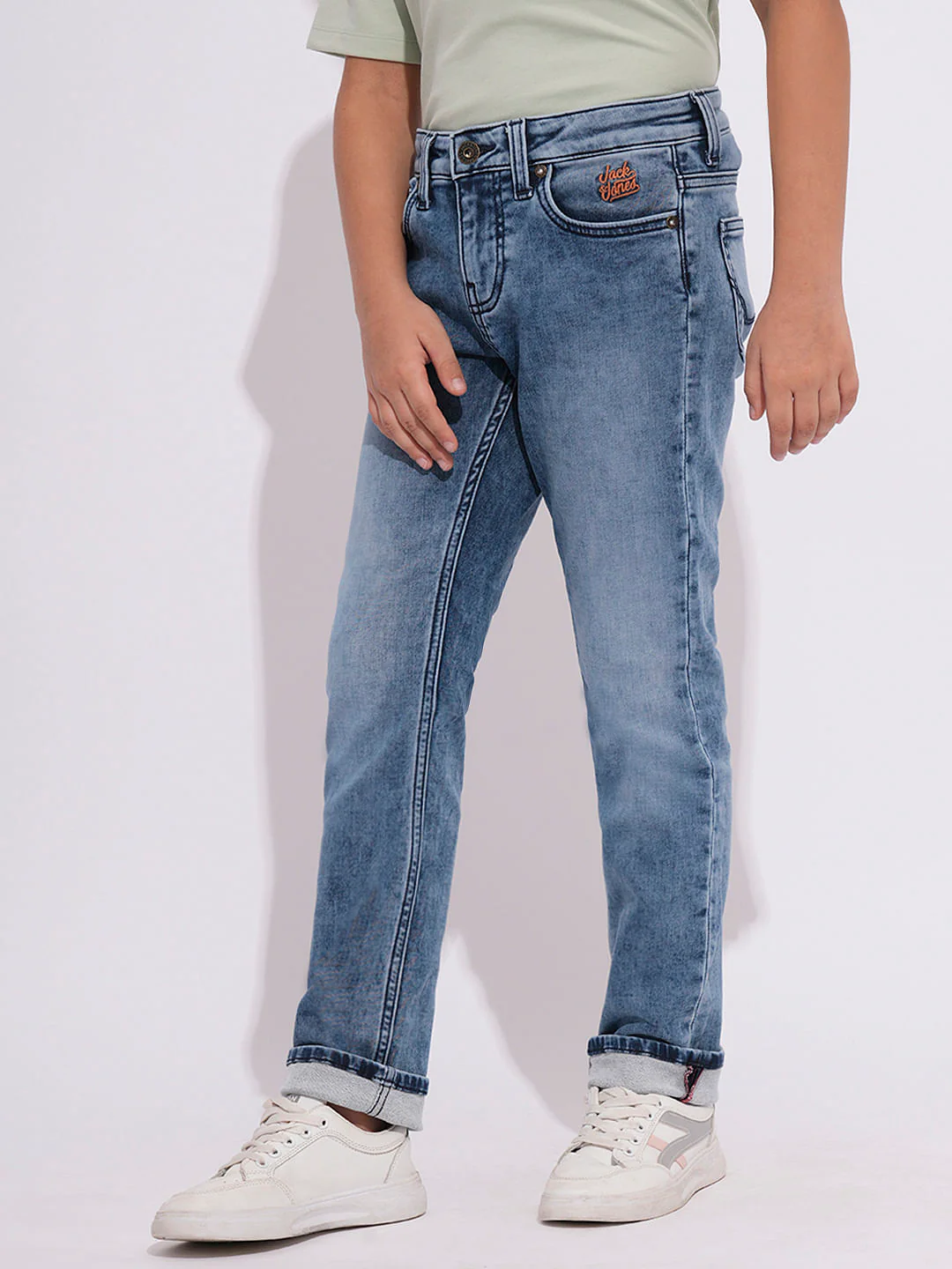 Blue Washed Clark Regular Fit Jeans - Image 3