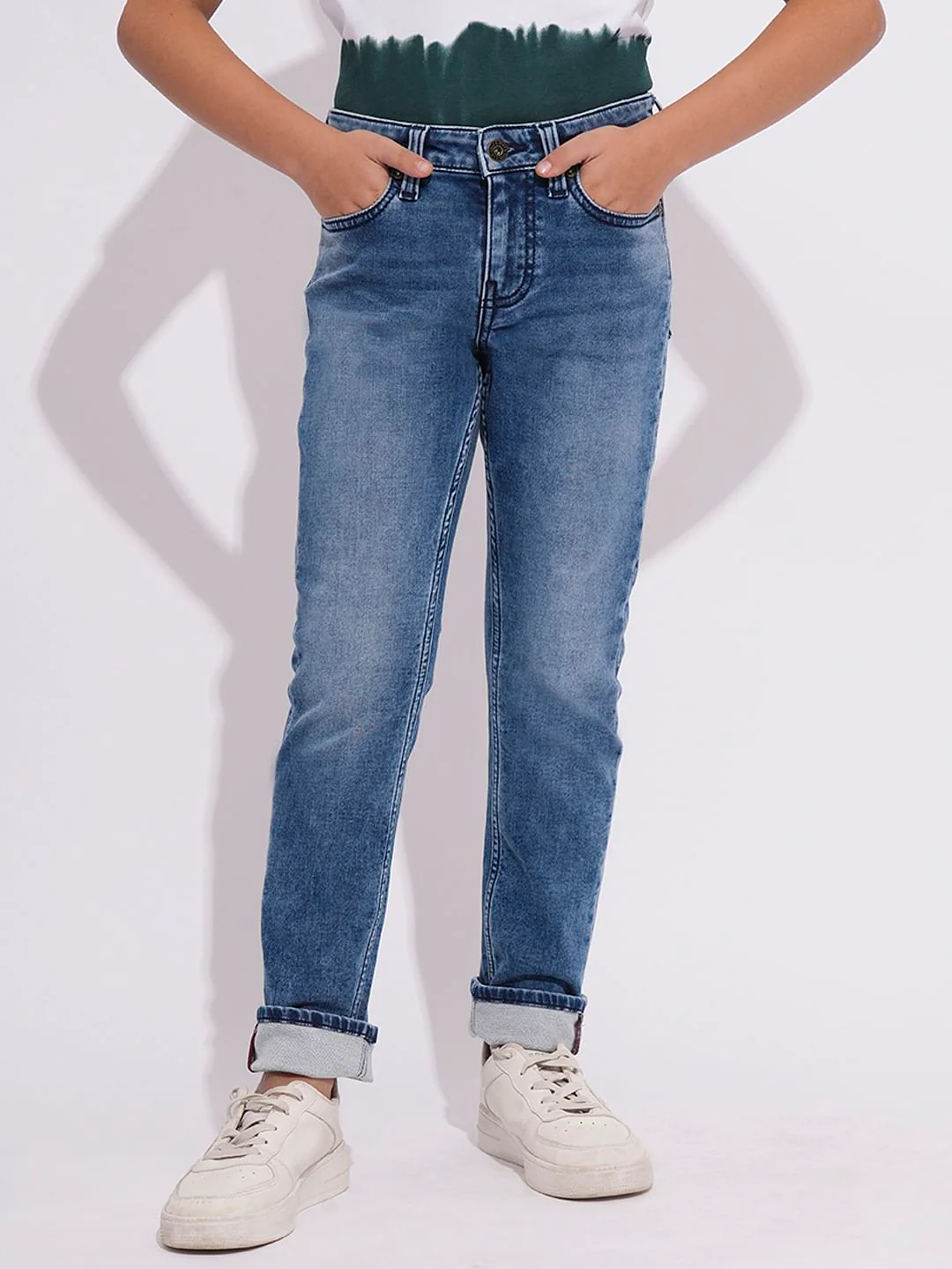 Blue Washed Clark Regular Fit Jeans - Image 2