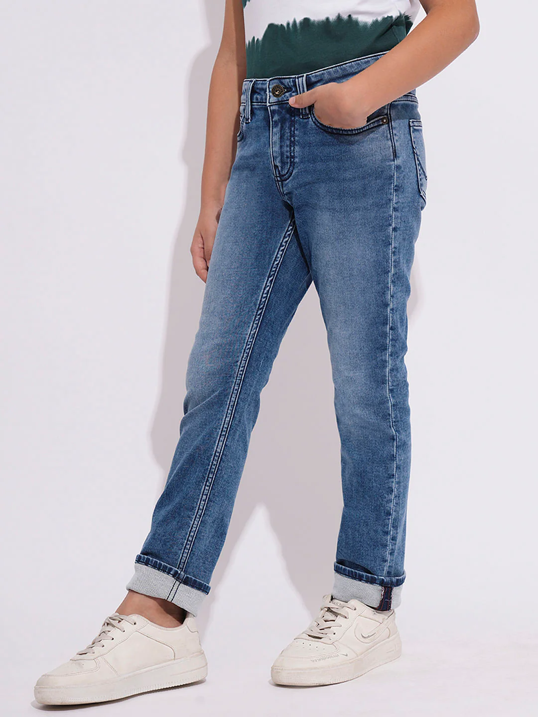 Blue Washed Clark Regular Fit Jeans - Image 3