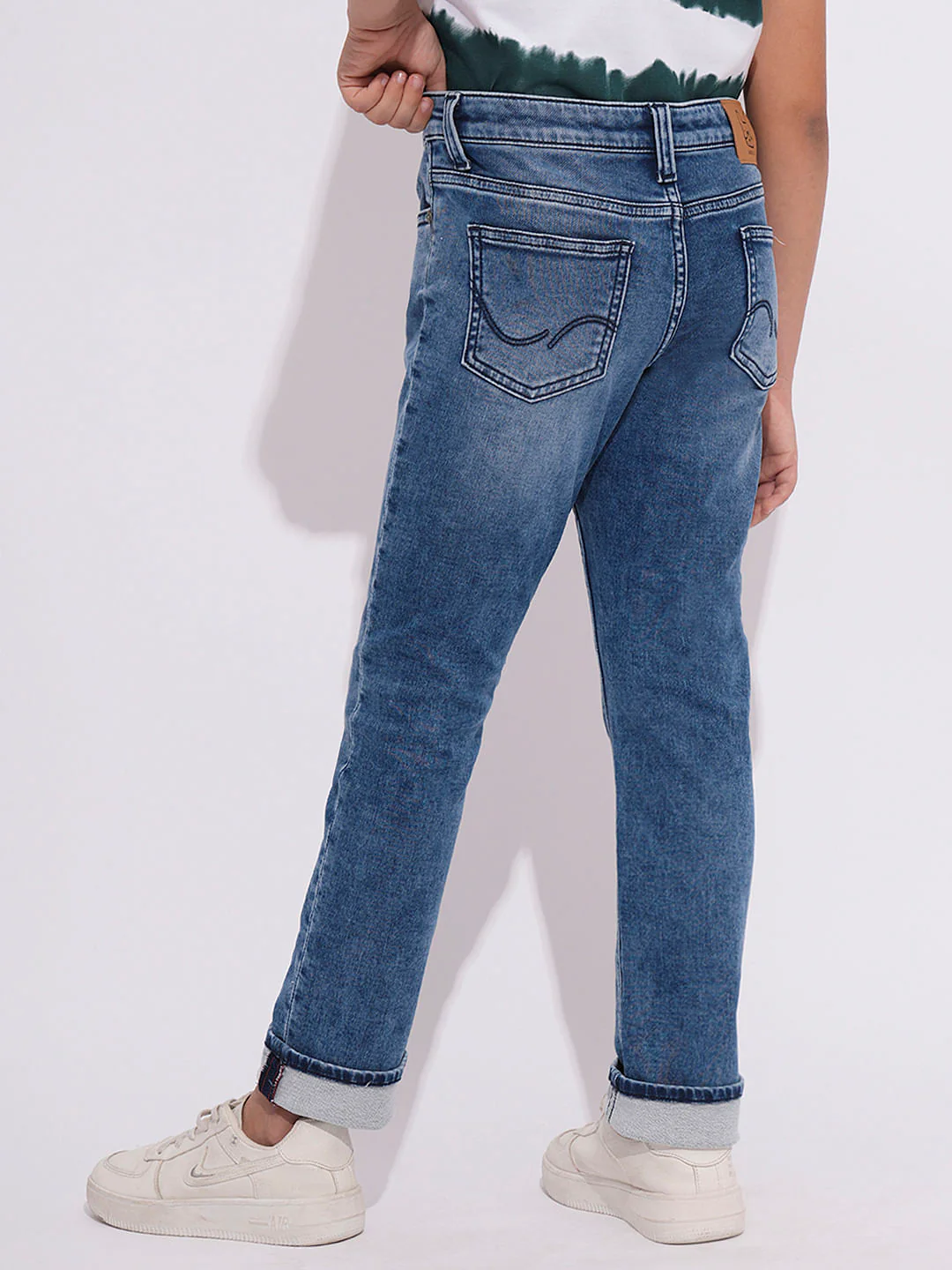 Blue Washed Clark Regular Fit Jeans - Image 4