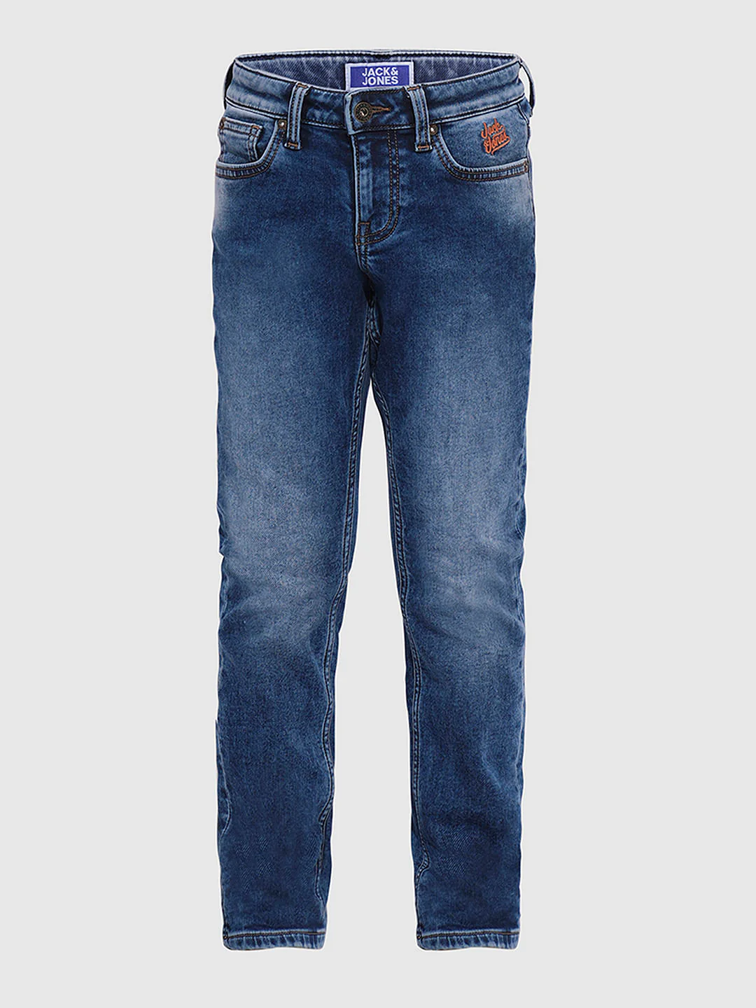 Blue Mid Rise Washed Regular Fit Jeans - Image 7