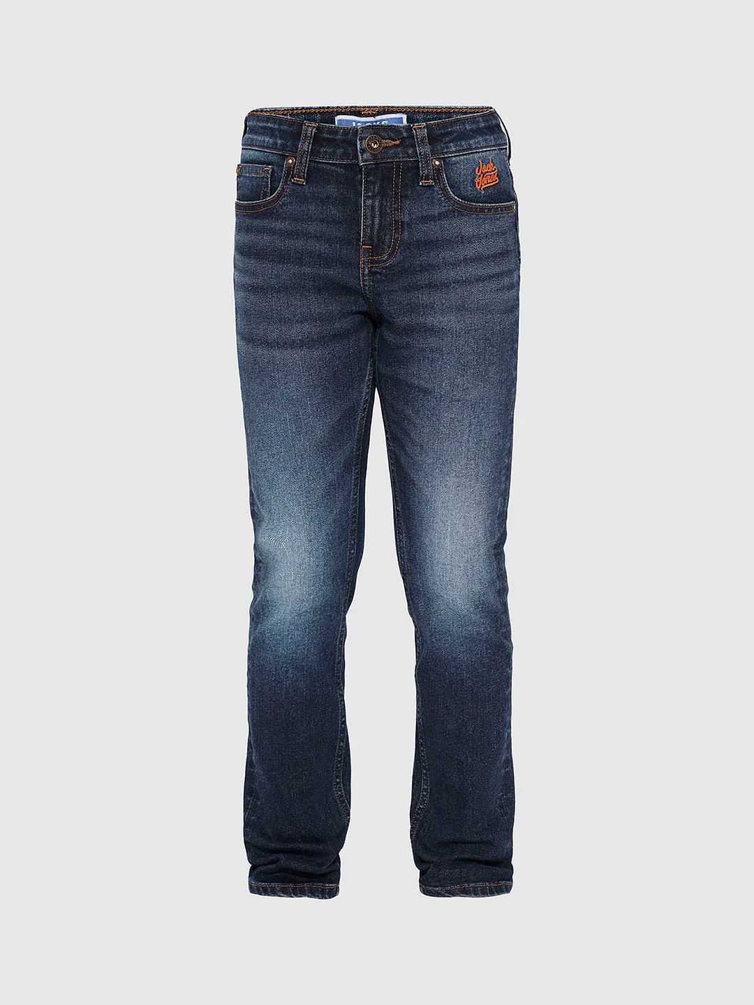 BOYS Dark Blue Washed Regular Fit Jeans - Image 7