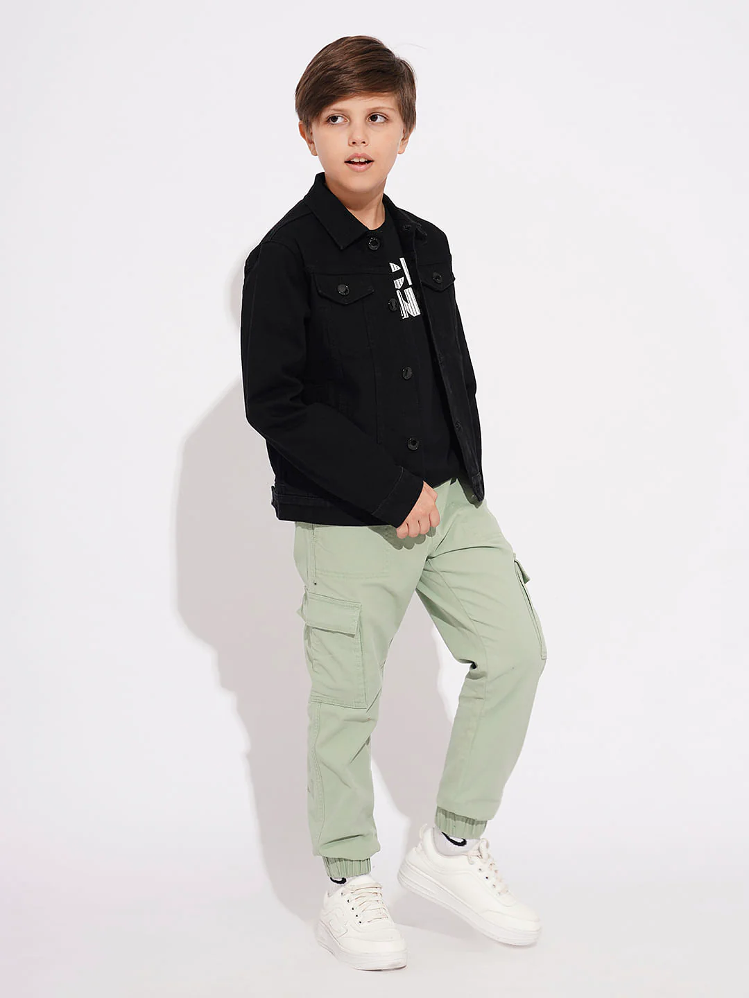 Boys Black Denim Jacket - Image 5