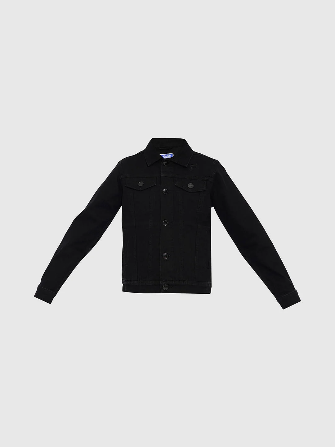 Boys Black Denim Jacket - Image 7
