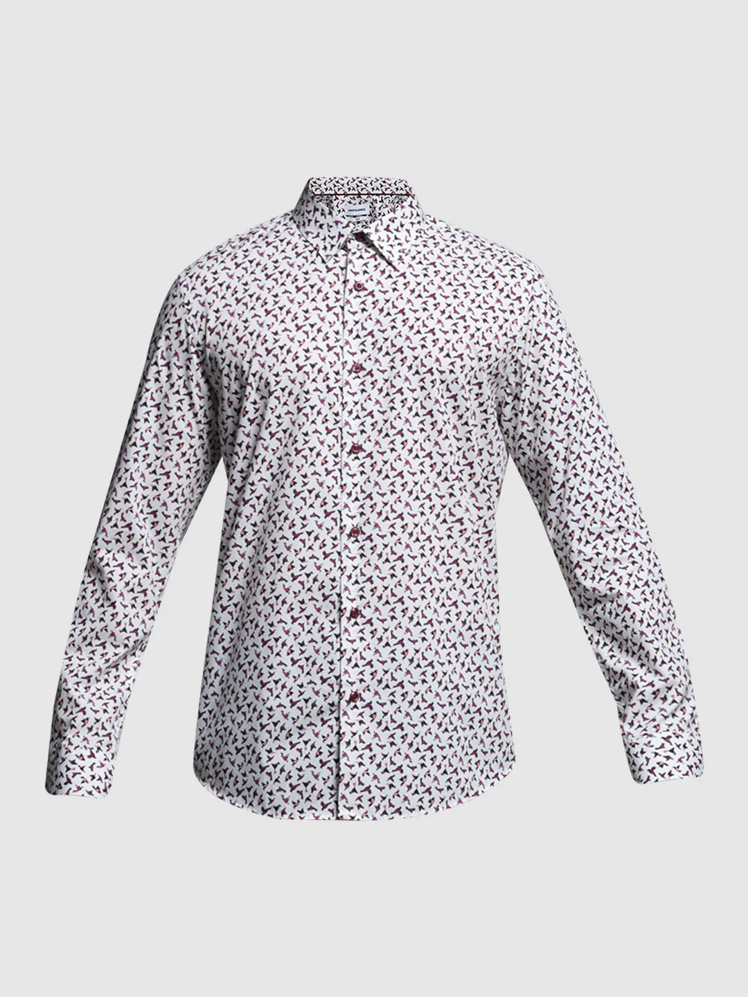 White Cotton Printed Shirt - Image 7