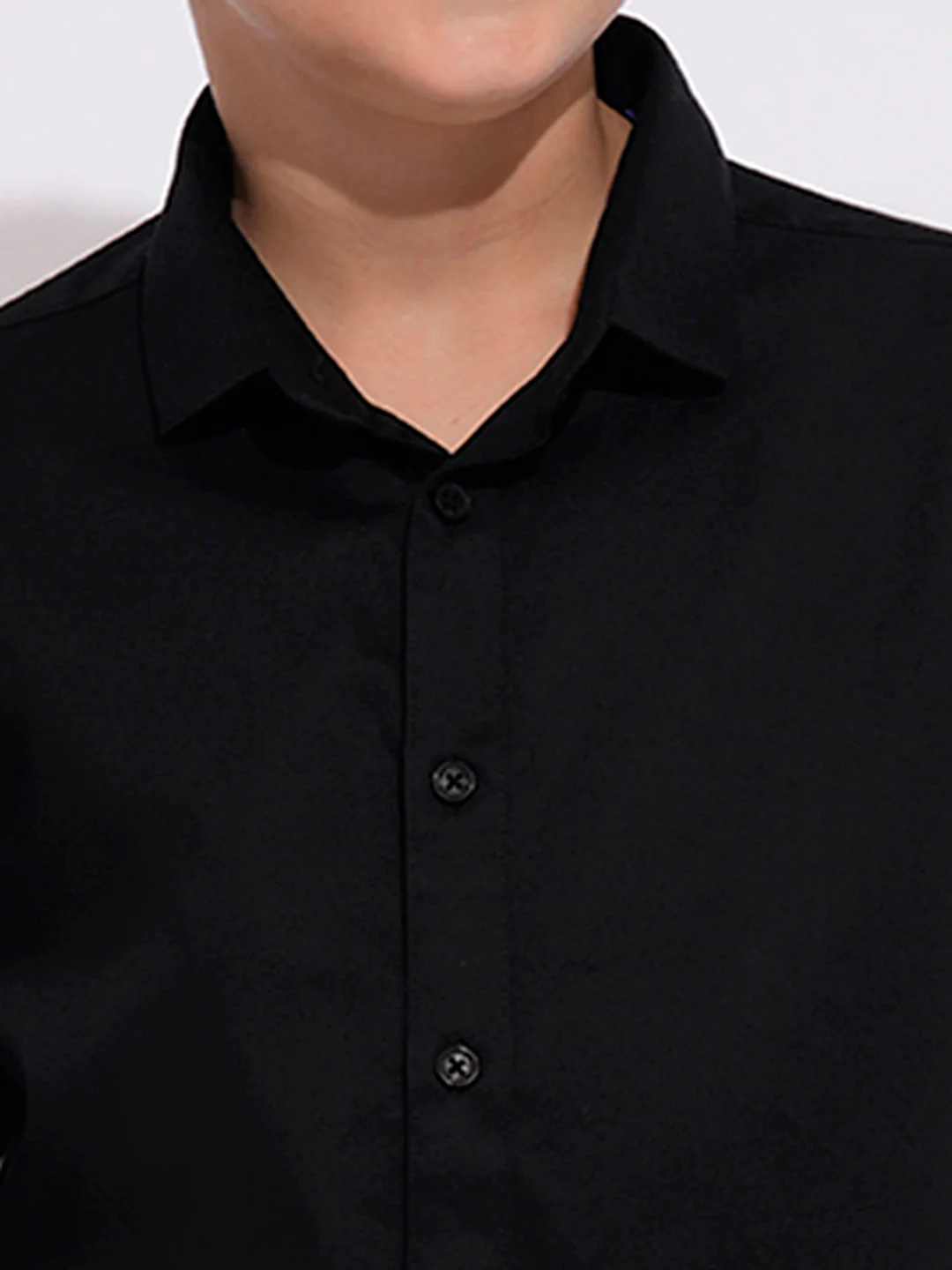 Boys Black Full Sleeves Shirt - Image 6