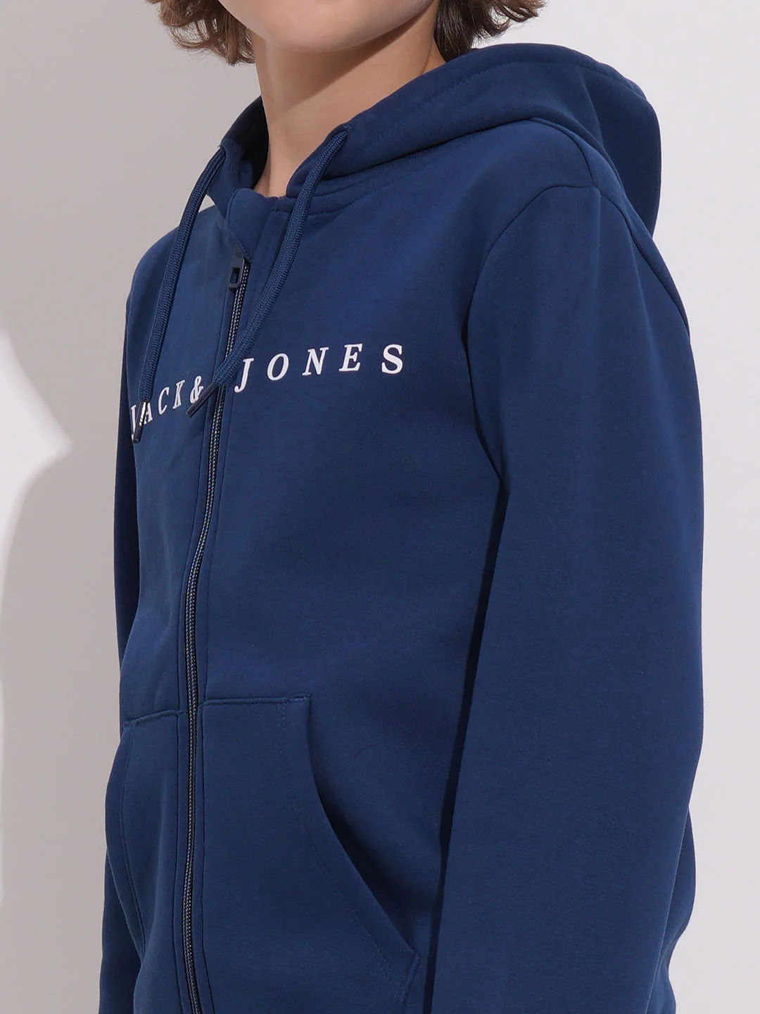 Navy Blue Hooded Co-ord Set Sweatshirt - Image 6