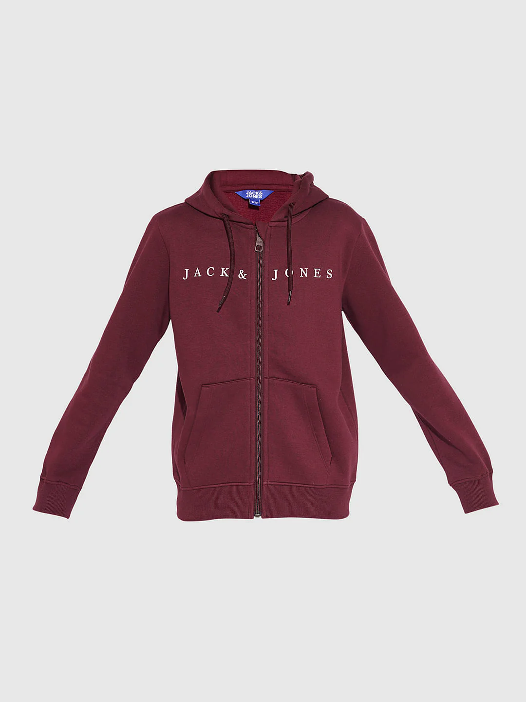 Boys Maroon Hooded Logo Print Sweatshirt - Image 7