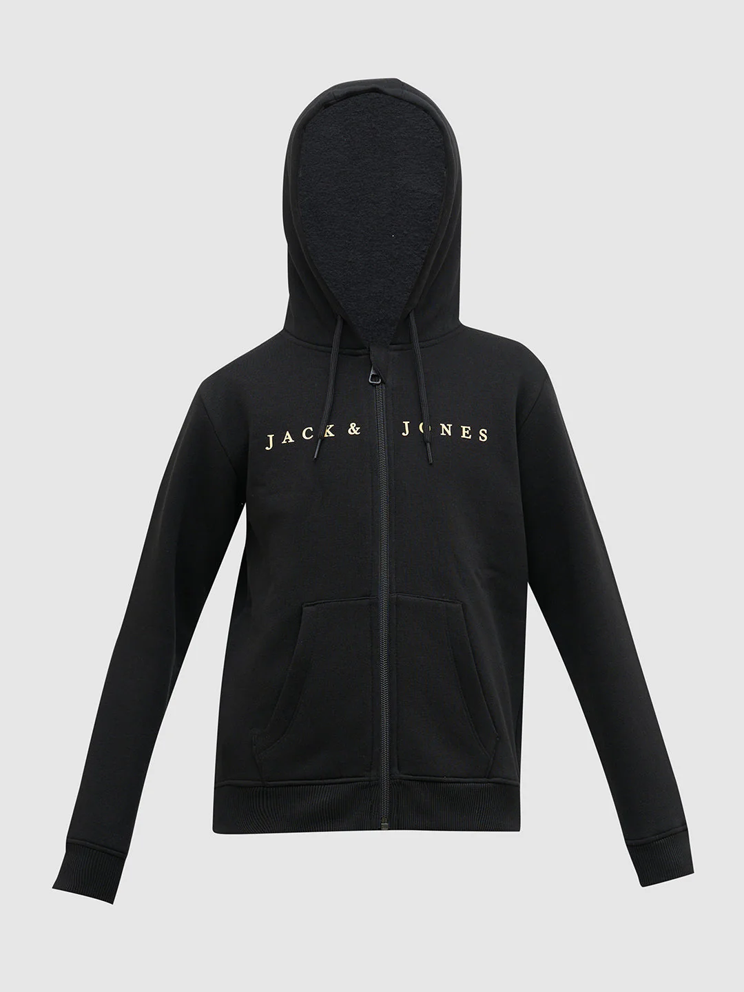 Boys Black Zip-Up Hooded Sweatshirt - Image 7