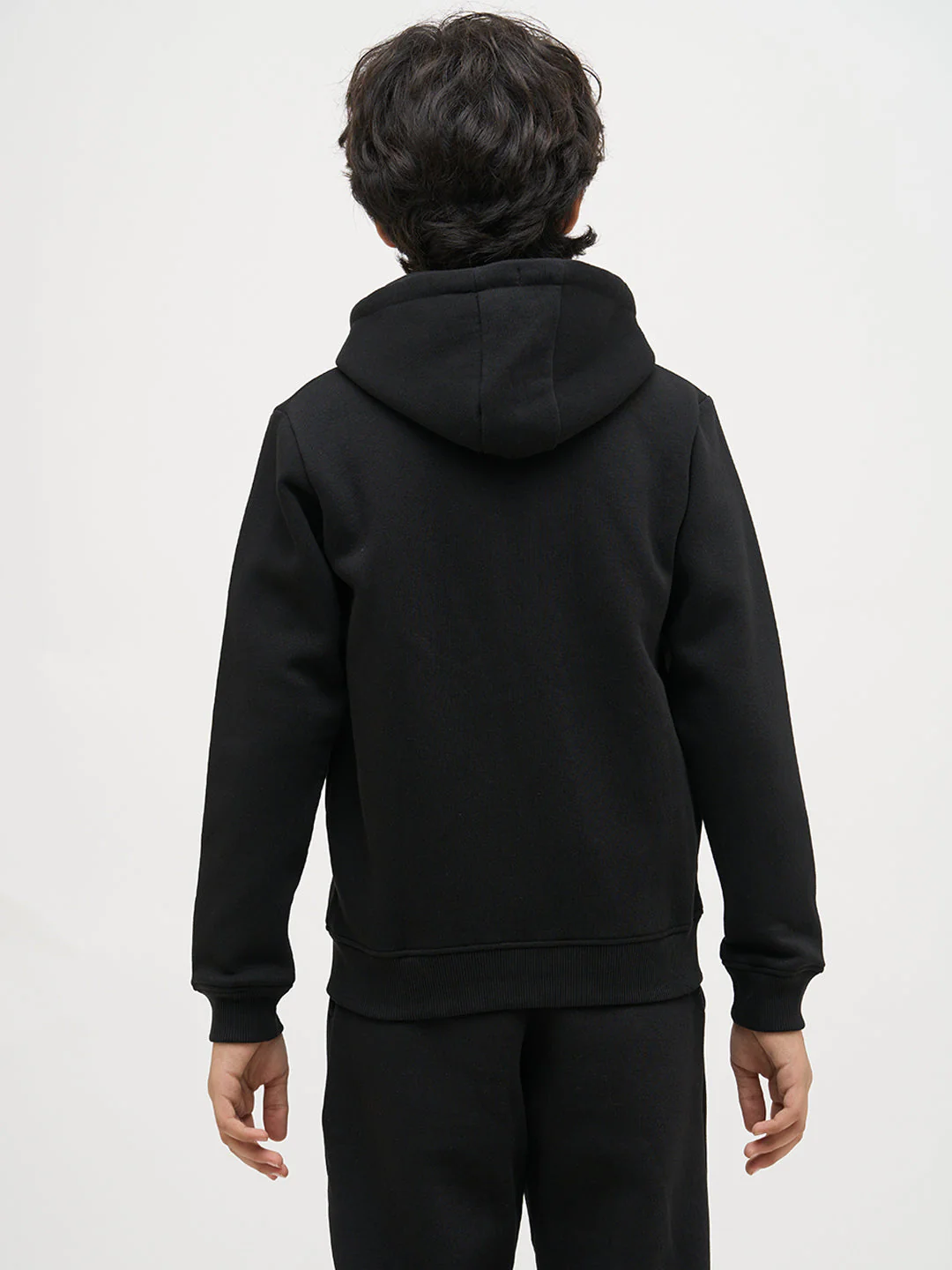 Boys Black Zip-Up Hooded Sweatshirt - Image 9