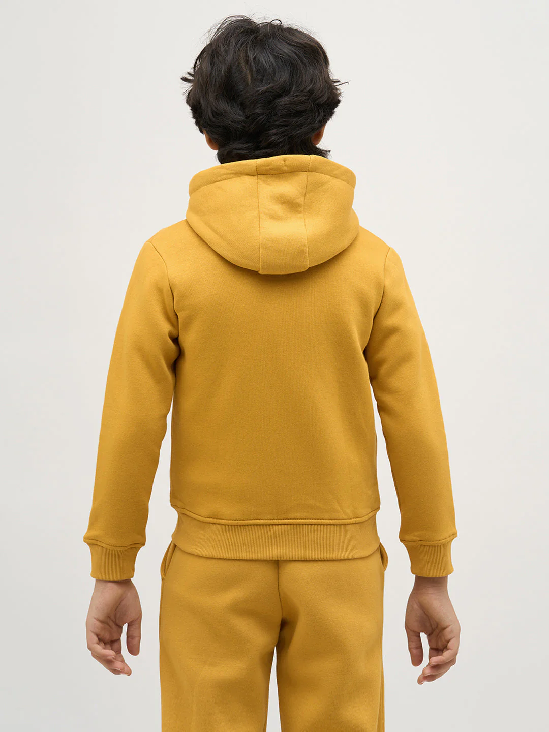 Boys Yellow Zip-Up Hooded Sweatshirt - Image 9