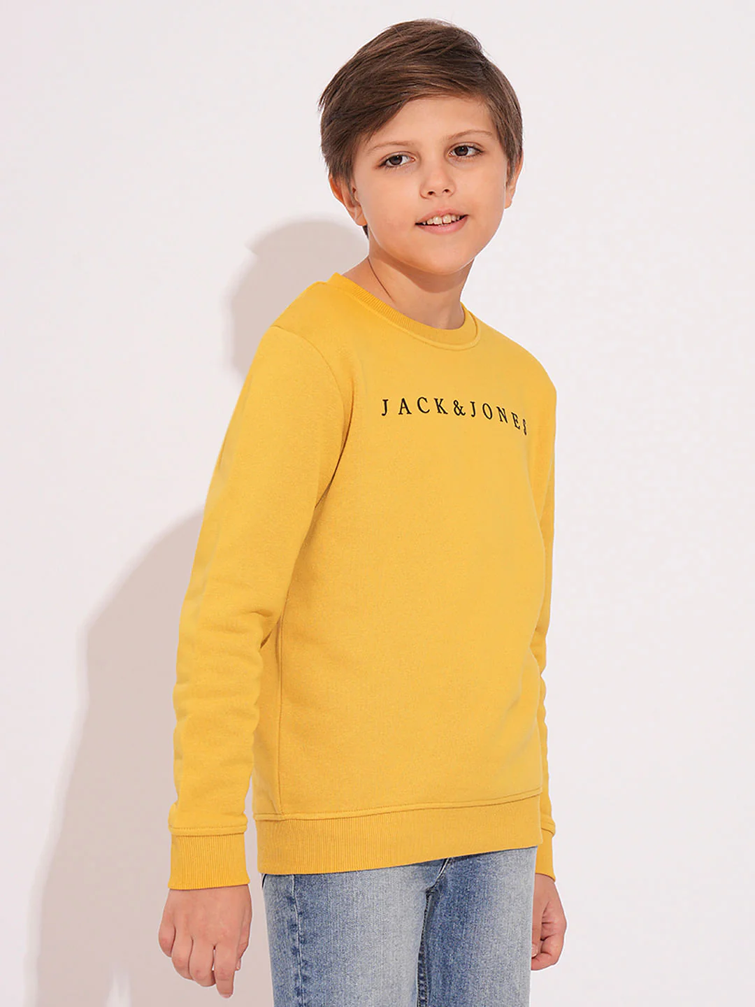 Boys Yellow Logo Print Sweatshirt - Image 3