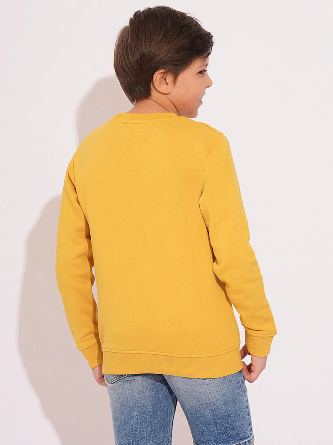 Boys Yellow Logo Print Sweatshirt - Image 4