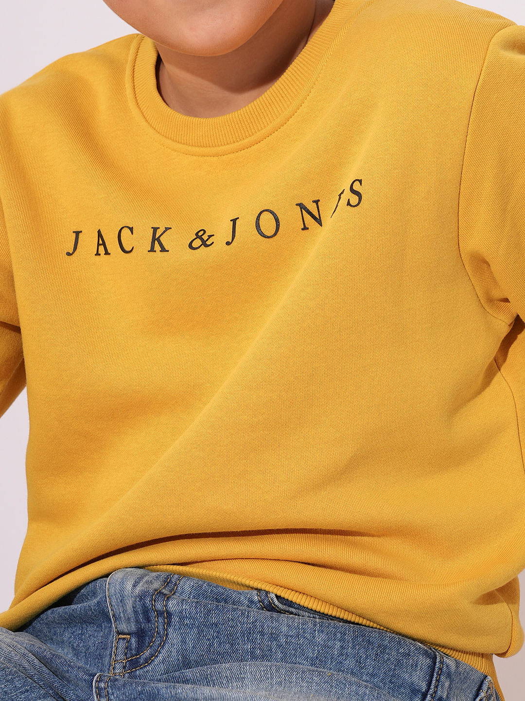 Boys Yellow Logo Print Sweatshirt - Image 6