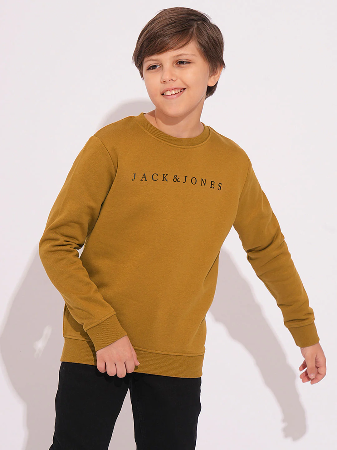 Boys Brown Logo Print Sweatshirt - Image 2