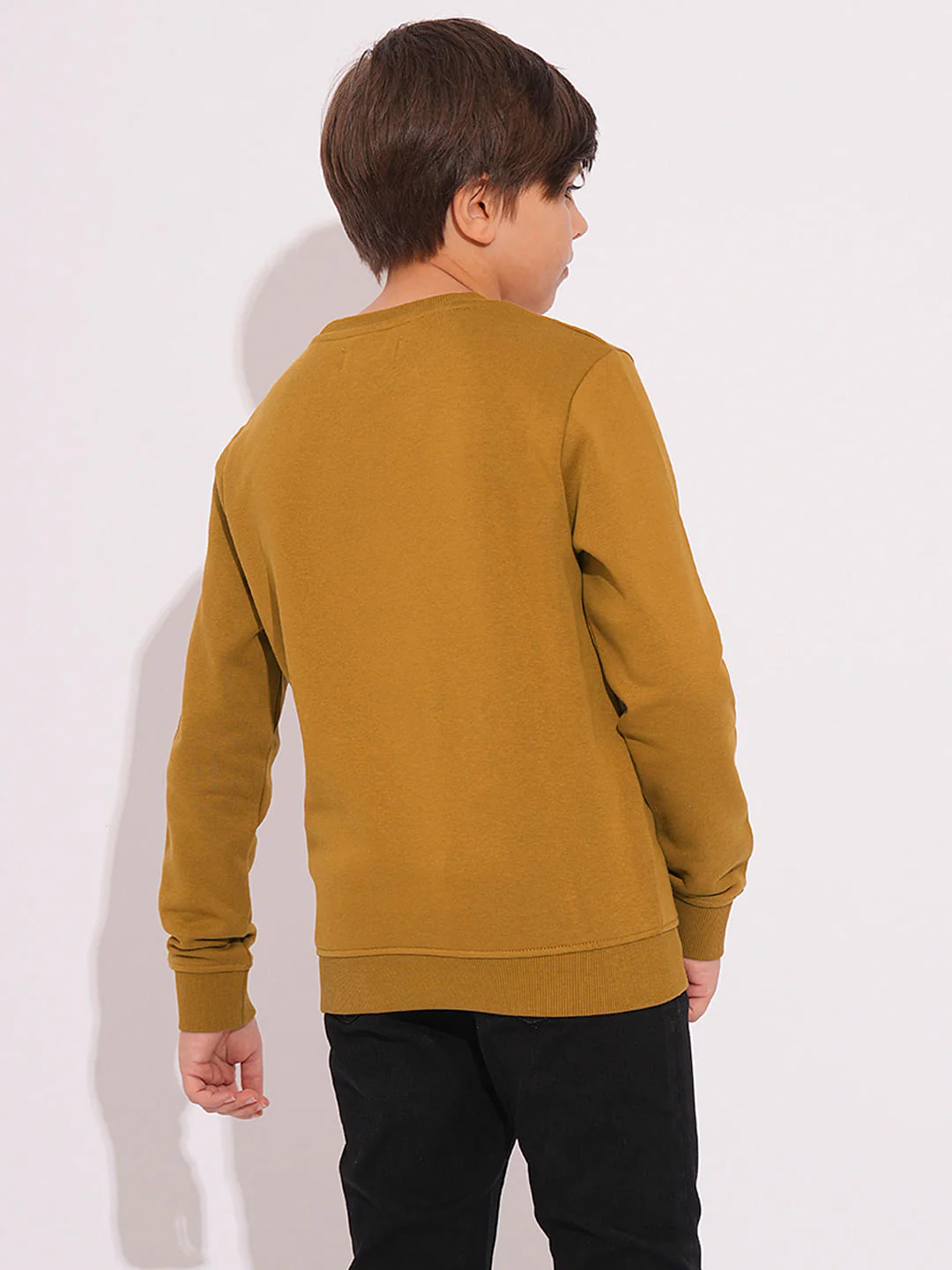 Boys Brown Logo Print Sweatshirt - Image 4