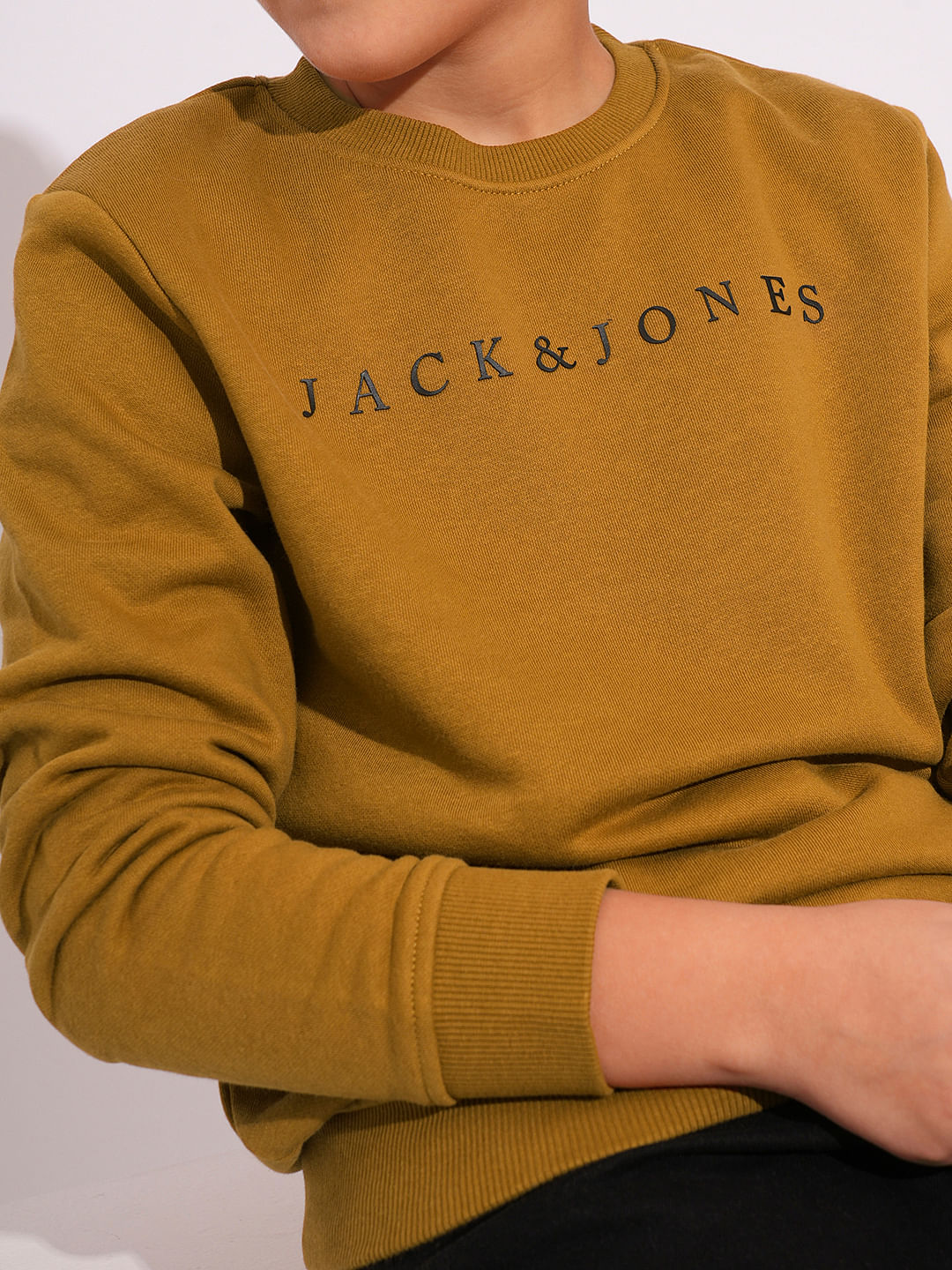 Boys Brown Logo Print Sweatshirt - Image 6