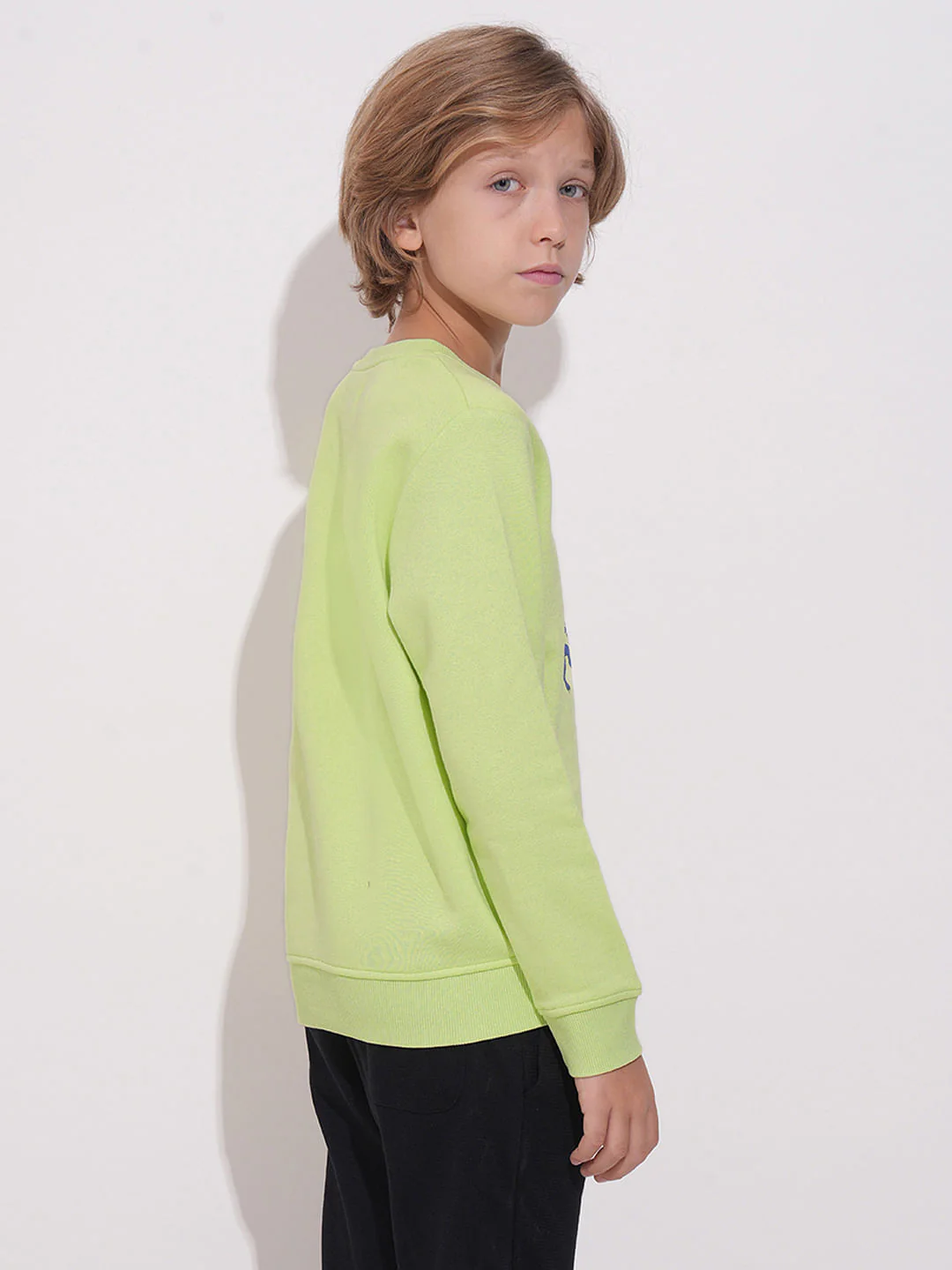 Boys Pastel Green Printed Sweatshirt - Image 4