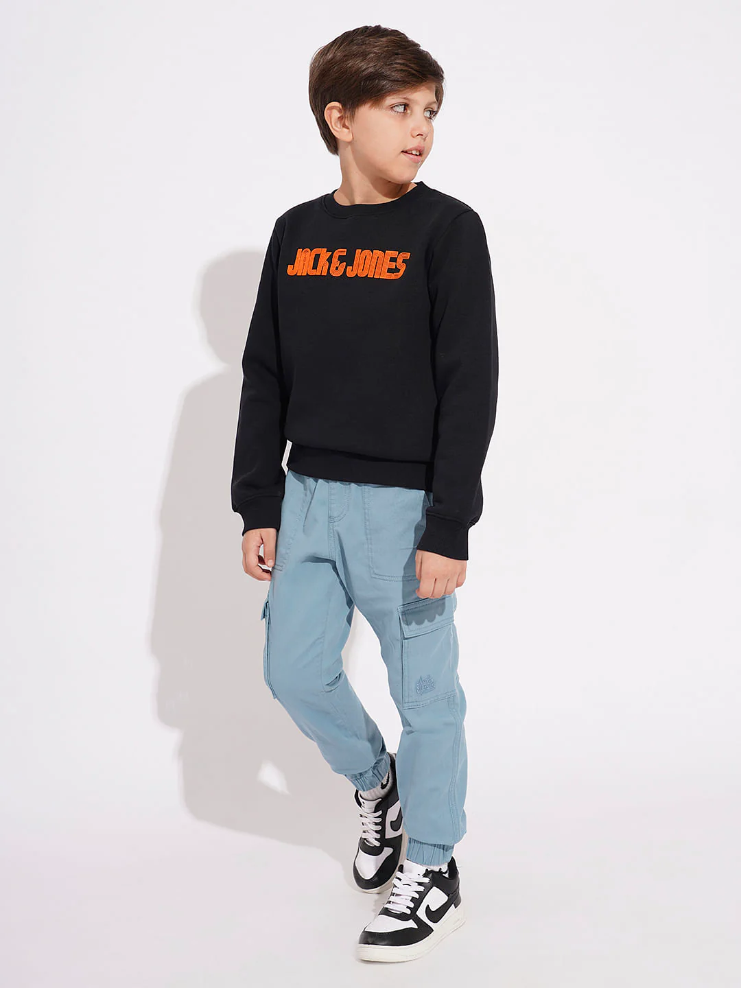 Boys Black Logo Print Sweatshirt - Image 5