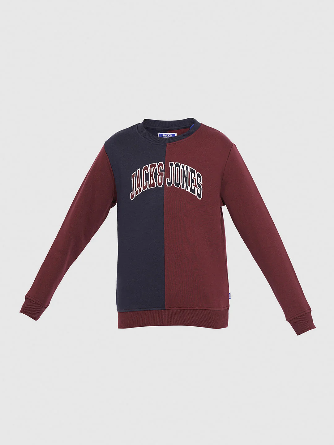 Boys Maroon Colourblocked Sweatshirt - Image 7