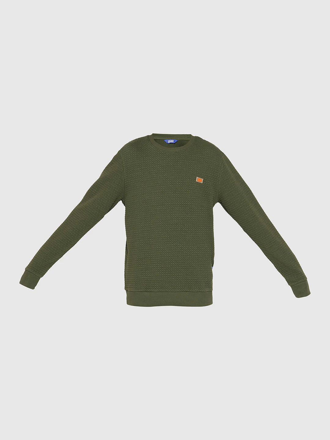 Boys Olive Textured Co-ord Set Sweatshirt - Image 7