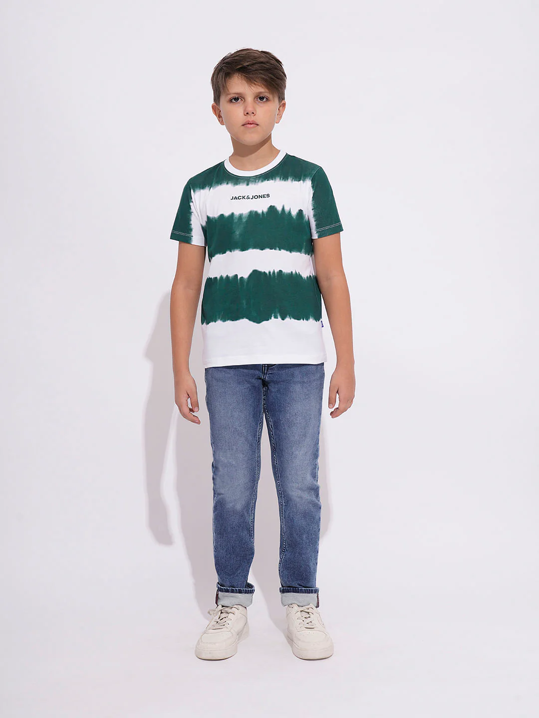 Boys Green Tie-Dye Print T-shirt - Image 5