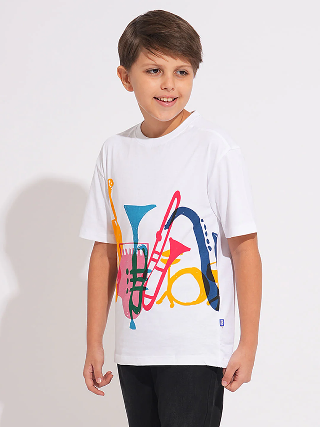 White Graphic Print Cotton T-shirt - Image 3