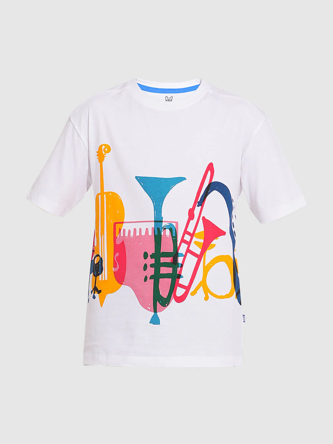White Graphic Print Cotton T-shirt - Image 7