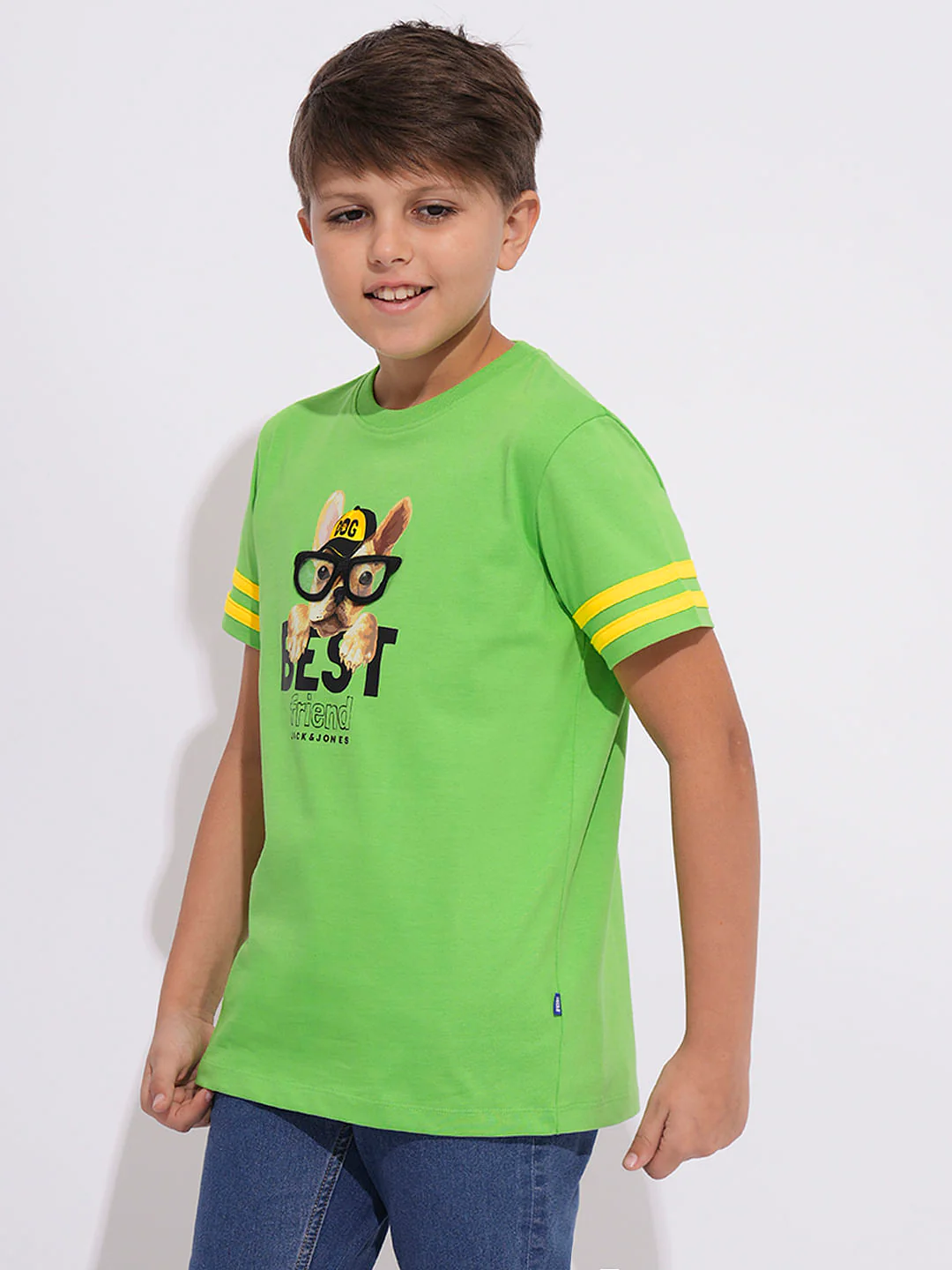 Green Doggo Print Cotton T-shirt - Image 3