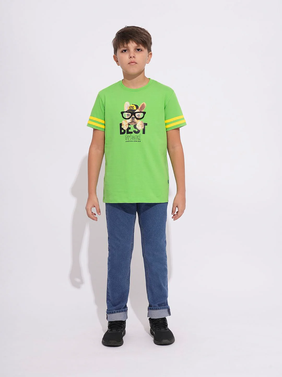 Green Doggo Print Cotton T-shirt - Image 5