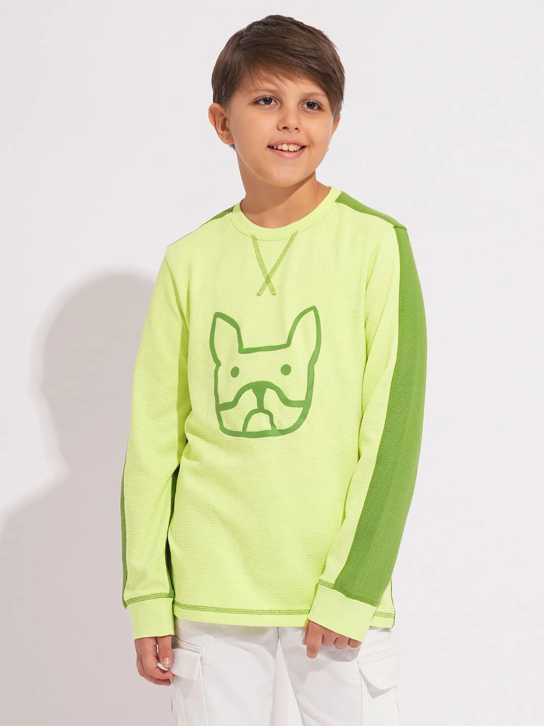 Boys Lime Doggo Print T-shirt - Image 2